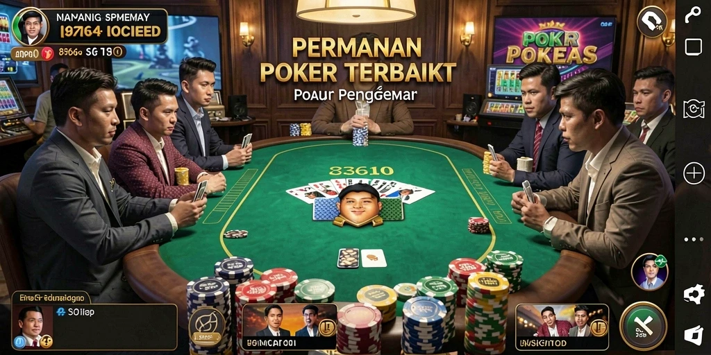 Screenshot gameplay 8364 menampilkan momen seru di meja Poker.