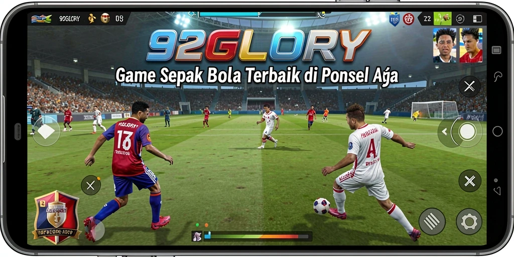 Gameplay mendebarkan dari 92GLORY dalam aksi pertandingan sepak bola.