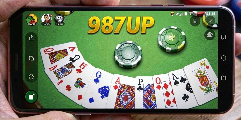 Tampilan gameplay seru dari game Gaple di 987UP.