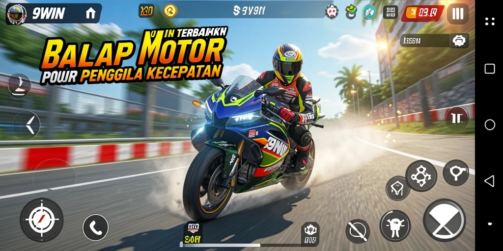 Tampilan mendebarkan dari balapan motor di 9WIN.