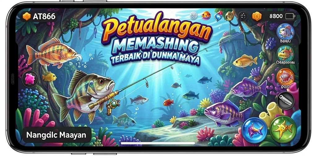 Tangkapan ikan besar dalam gameplay AT866 yang mendebarkan.