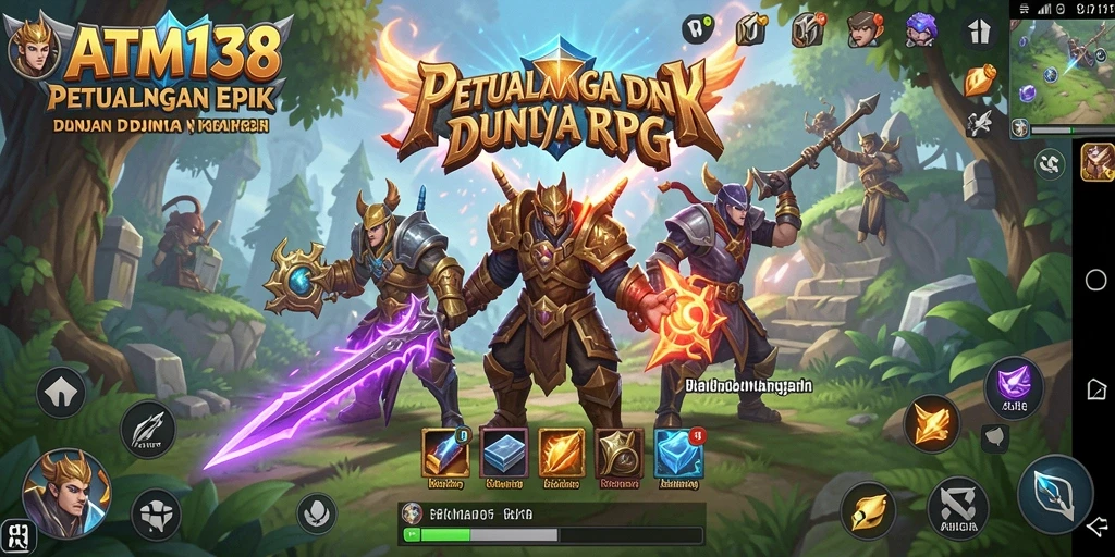 Screenshot menunjukkan aksi seru dalam permainan RPG ATM138.
