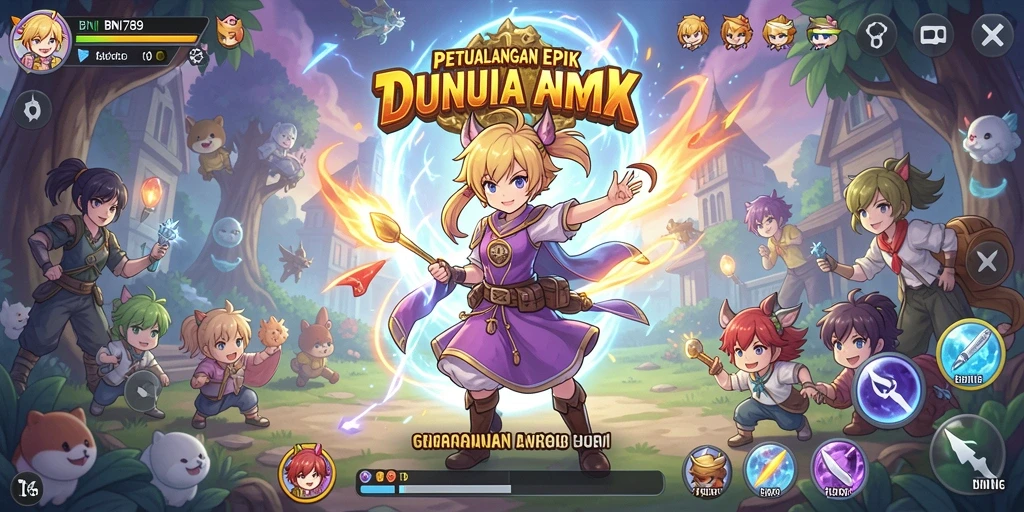 Screenshot menampilkan aksi seru dalam gameplay BNI789 dengan karakter Anime.