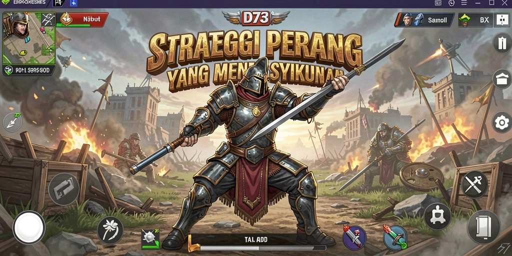 Gameplay D73 yang penuh strategi dan tantangan.