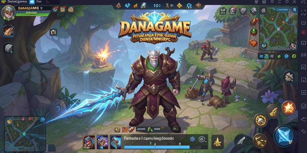 Tangkapan layar gameplay DANAGAME menampilkan aksi seru dalam dunia MMORPG.