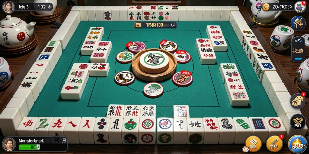Gameplay Mahjong DKK dengan grafis yang menarik dan menantang.