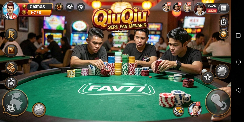 Gameplay seru FAV77 yang memicu adrenalin dalam bermain QiuQiu.