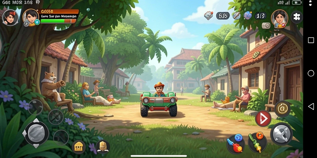Tampilan seru gameplay G668 dengan level yang menantang dan grafis cerah.