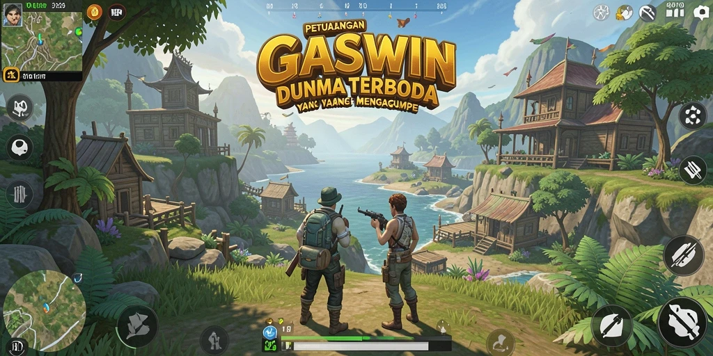 Gameplay GASWIN menunjukkan petualangan di dunia terbuka yang luas.