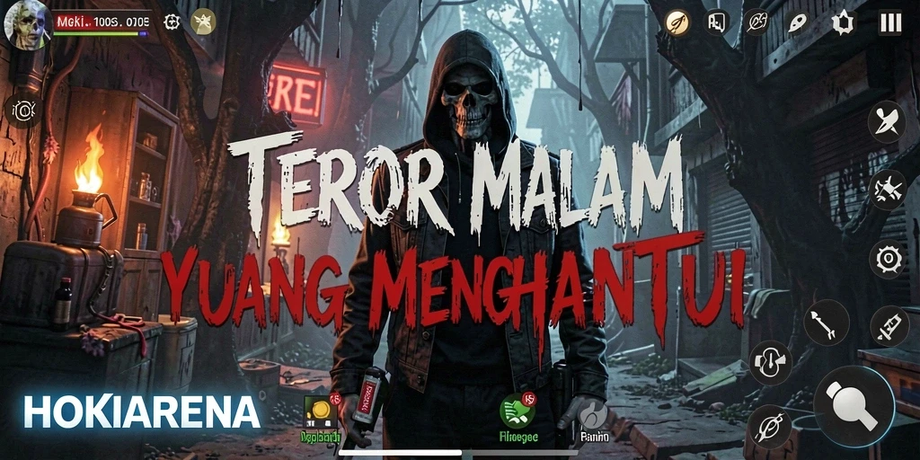 Screenshot HOKIARENA menampilkan suasana mencekam dalam gameplay.