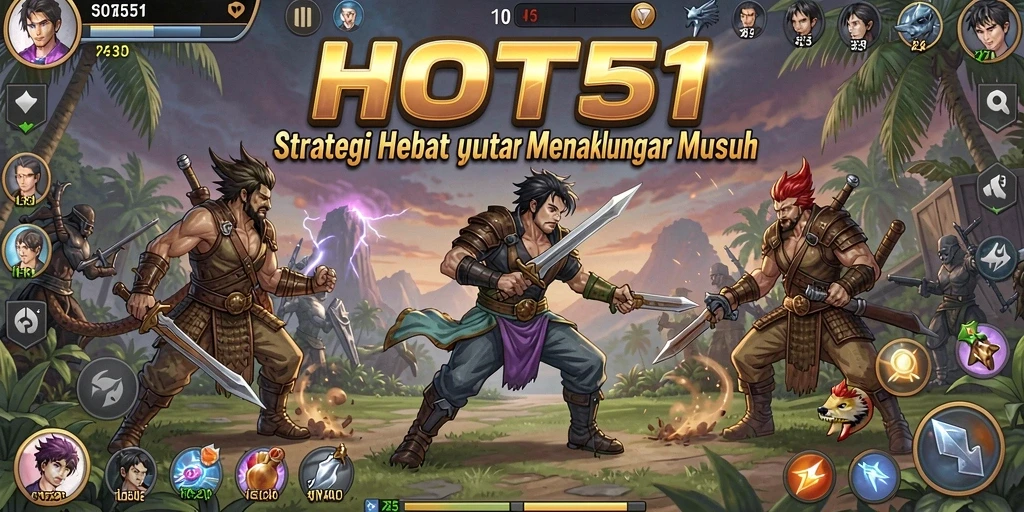 Tampilan gameplay HOT51 dengan strategi yang mendebarkan.