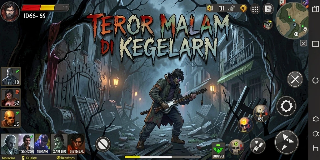 Tampilan gameplay menakutkan di ID66 dengan efek suara yang mencekam.