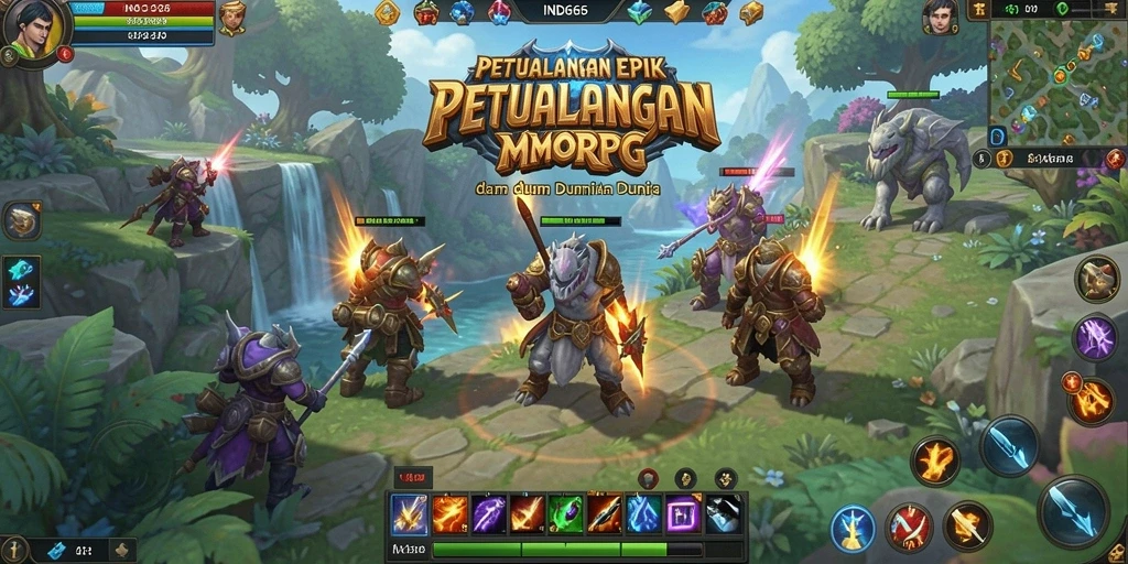 Tampilan gameplay <strong>IND666</strong> yang menakjubkan dalam dunia MMORPG.