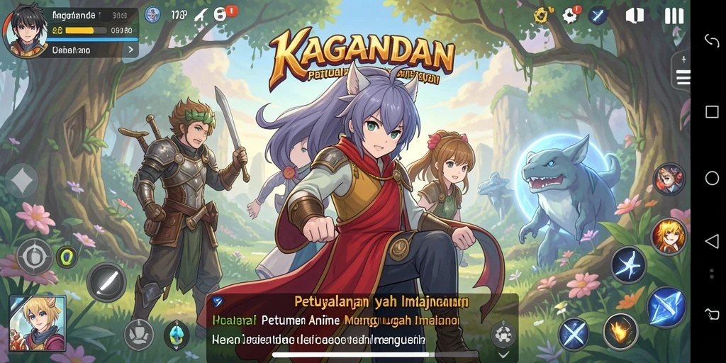 Tampilan gameplay seru dan karakter menarik dalam KAGANDAN.