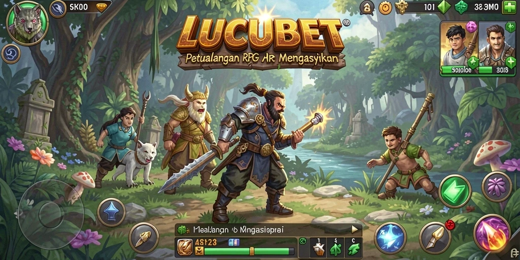 Tangkapan layar gameplay LUCUBET yang menampilkan pertempuran epik.