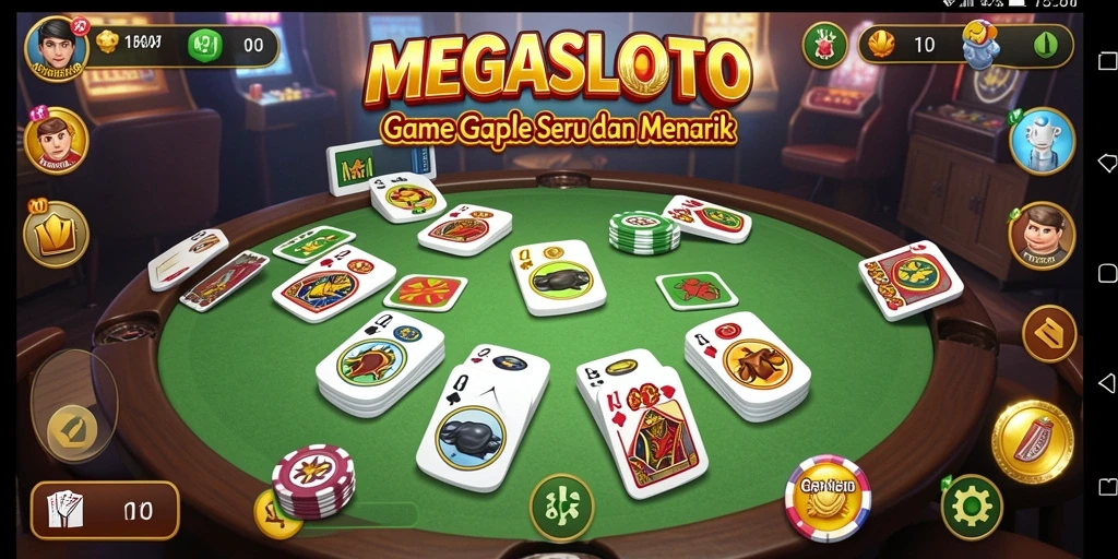 Tampilan gameplay menarik MEGASLOTO saat bermain Gaple.