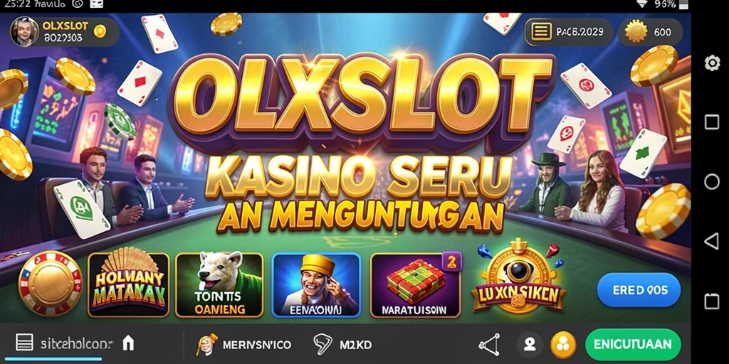 Screenshot utama OLXSLOT menampilkan gameplay slot yang seru dan menegangkan.
