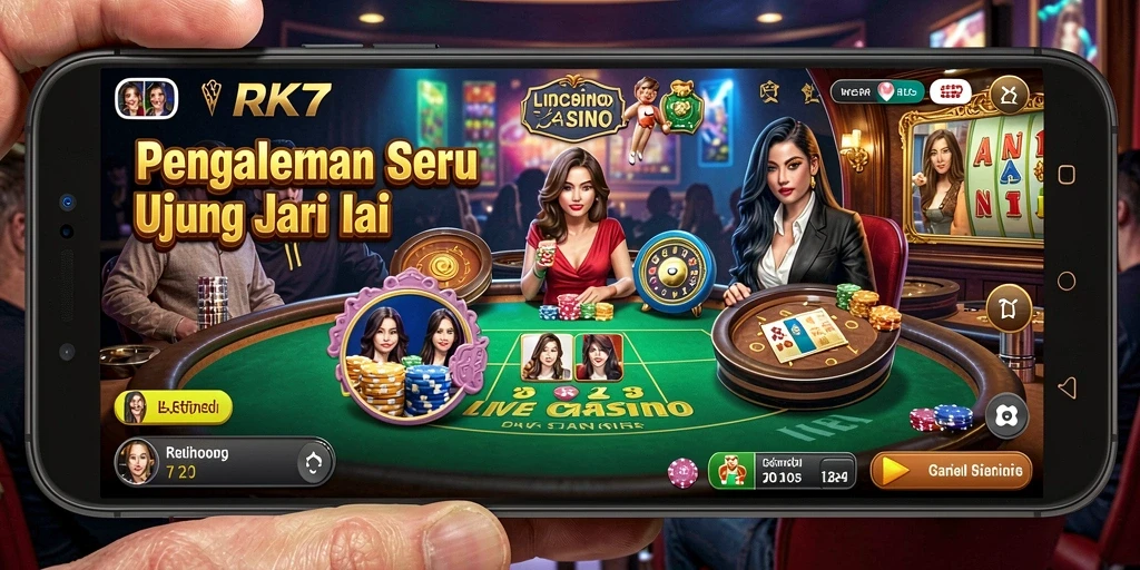 Tampilan gameplay Live Casino yang mendebarkan dan interaktif.