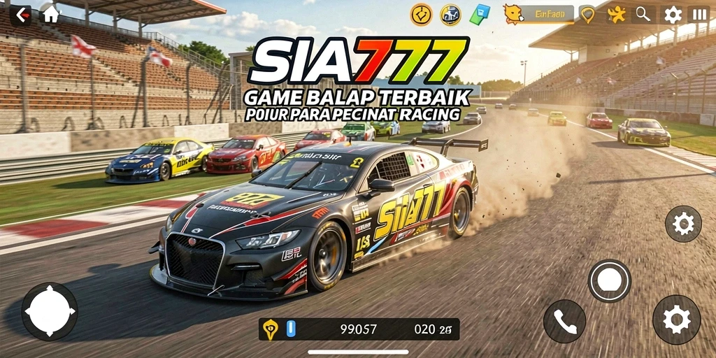 Tampilan menarik dari gameplay SIA777 saat balapan.