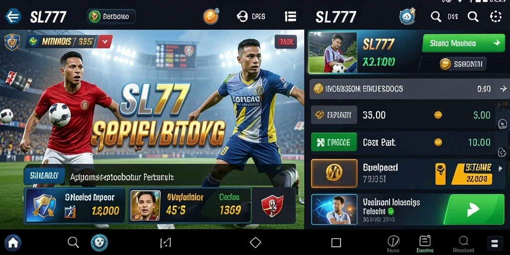 Tangkap layar gameplay SL777 menampilkan taruhan langsung yang menarik.