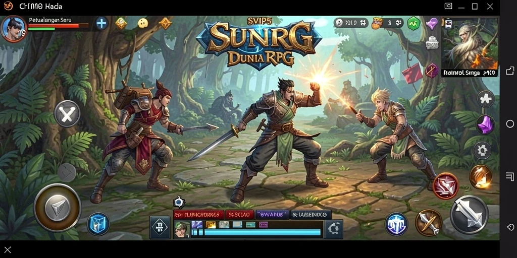 Tangkapan layar menunjukkan aksi seru dalam permainan RPG SVIP5.