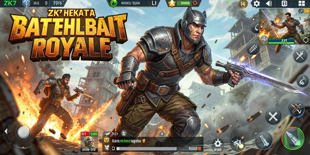 Gameplay seru ZK7 dalam pertempuran Battle Royale.