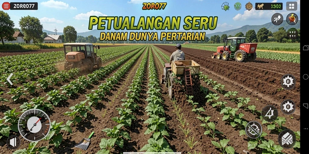 Tampilan gameplay ZORO77 yang memukau di dunia pertanian.